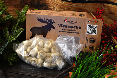 Превью Пельмени из лося со шпиком кабана 500 г.