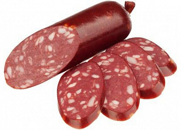 Колбаса из лося с кабаном полукопченая Новомосковская Фото Колбаса из лося с кабаном полукопченая Новомосковская