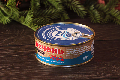 Превью Печень трески (металлическая банка 230 грамм)