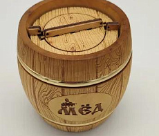 Бочонок для меда Бондарь темный 0,3кг