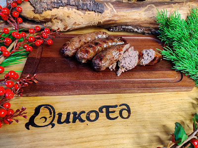 Превью Колбаски для жарки из лося (со шпиком кабана)