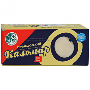 Кальмар Командорский очищенный замороженный 0,6кг коробка Фото Кальмар Командорский очищенный замороженный 0,6кг коробка