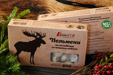 Фото Пельмени из лося со шпиком кабана 500 г.