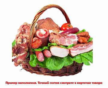 Большая подарочная корзина деликатесов Фото Большая подарочная корзина деликатесов