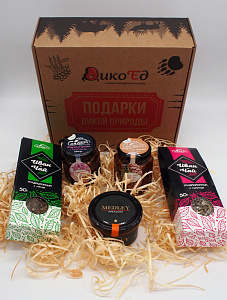 Превью Подарочный набор Дикопей с чаем и десертами