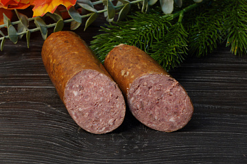 Фото Колбаса из лося с оленем полукопченая