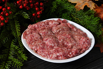 Фарш из мяса яка (с добавлением шпика кабана 20%) Фото Фарш из мяса яка (с добавлением шпика кабана 20%)
